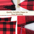 BETTERLINE Buffalo Check Plaid Set of Table Runner and 2 Throw Pillow Covers - Plaid Pattern Checkers - 72 Inch x 14 Inch Runner and 18 Inch x 18 Inch Pillow Cover Case