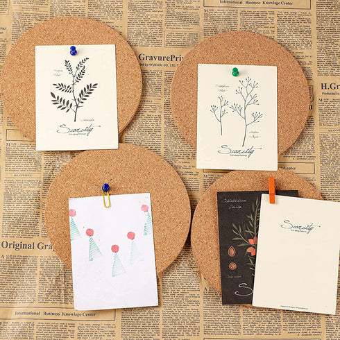 Cork Trivet Heat for Kitchen, Holder for Hot Dishes, Set of 8, 7.1X0.4 Inches Hot Plate Coaster Pads for Tables, Natural Heat Resistant Cork Placemat for Plants.