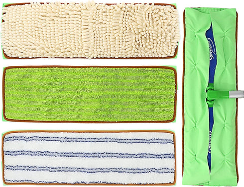 Reusable Mop Pads for Swiffer Sweeper XL, Machine Washable Refill Pads for Swiffer Extra Large, Microfiber Mop Pads for Hardwood Floor, 3-Packs