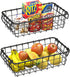 SimpleHouseware 2 Pack Stackable Single Wire Basket, (8.9 x 15.5 x 4.3 in)
