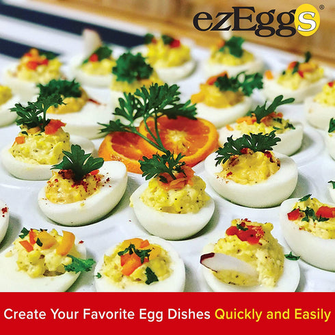 EZ EGGS Hard Boiled Egg Peeler, 5 Egg Capacity Handheld Specialty Kitchen Tool Peels Egg Shells in Seconds (As Seen on TV)
