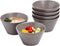 Ramen Bowl 13 Oz. Set of 6 Ceramic Ramen Noodle Rice Bowl, Microwave Safe Appetizer Bowls, Oven To Table Ramekins Bowls, Grey