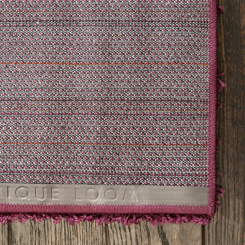 Unique Loom Solo Solid Shag Collection Area Modern Plush Rug Lush & Soft, 2 ft 2 x 3 ft 0, Eggplant Purple