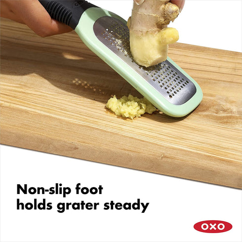 OXO Good Grips Etched Ginger & Garlic Grater, Green,us:one size