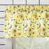 No. 918 Sunbeam Sunflower Print Semi-Sheer Rod Pocket Kitchen Curtain Valance and Tiers Set, 54 in x 24 in (3 Piece), Yellow