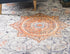 Unique Loom Vita Collection Modern Over-Dyed Center Medallion Vintage Area Rug, 2 ft (2 in) x 3 ft, Gray/Ivory