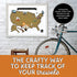 See Many Places Scratch Off Map of the United States - 28x22in Frameable Poster-Travel Map with Custom State Pictures & Gold Foiling, White