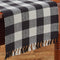 Park Designs Wicklow Yarn 13"x 36" Table Runner - Black, Cream Buffalo Check