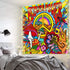 FEASRT Hippie Groovy Tapestry Peace and Love Trippy Tapestries Art Wall Hanging for Living Room Bedroom Home Dorm Decor 60×60 Inches GTZYAY315