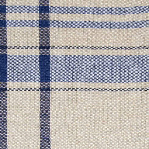 DII Kitchen Essentials Everyday French Stripe Tabletop Collection, Tablecloth, 60x104, Taupe/Nautical Blue