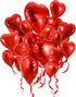 30 pcs Red Heart Balloons 18" Heart Love Foil Balloon , Helium Support Valentines Day Wedding Bridal Engagement Party Anniversary Decorations (30 pcs 18")