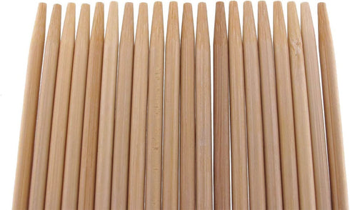 BambooMN Premium 21" Inch (1.75ft) Long 5mm Thick Safe Multipurpose Tornado Twist Potato Bamboo Skewers, 100 Pieces Perfect for Camping or Outdoor Party, Garden Sticks