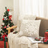Afirmly 18x18,Cotton Christmas Blessing Throw Pillow Cover for Bed Sofa Cushion Car Snowflake Embroideried Pillowcases ,1pair Grey