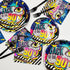 80 Pieces 90s Party Tableware Set 1990s Birthday Hip Hop Party Table Decorations Supplies Back to the 90s Paper Plates Napkins Forks for 20 Guests