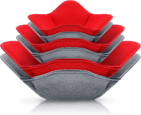 6 Pieces 3 Sizes Bowl Huggers Microwave Bowl Cozy for Adults and Children Hot Cool Cup Huggers Microwave Safe Holder Warm Heat Resistant Multipurpose Reversible Huggers
