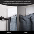 Eclipse EC Wrap Around Window Curtain Rod, 28-48", Espresso