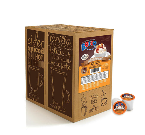 Bosco Single-Cup Hot Cocoa for Keurig K-Cup Brewers, Salted Caramel, 40 Count