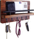 Ripple Creek Key Holder for Wall and Mail Shelf, Decorative Wooden Wall Rack for Keys, Letters, Bills - Pine Wood Unique and Industrial Decor, Perfect for Entryway, Kitchen (Brown, Large)