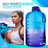 AQUAFIT 1 Gallon Water Bottle with Straw Motivational Water Bottle Big Water Bottle with Straw 1 Gallon Water Bottle Water Jug 1 Gallon Water Jug Water Bottle with Time Marker Daily Dark Blue