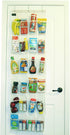 Regal Bazaar Over-The-Door Hanging White Pantry Organizer and Kitchen Storage Unit with 24 Crystal-Clear Vinyl Pockets and 3 Metal Hooks