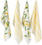 DII Lemon Bliss Kitchen Collection, Dishtowel Set, 4 Piece