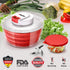 Mueller Salad Spinner with QuickChop Pull Chopper, Vegetable Washer with Bowl, Anti-Wobble Tech, Lockable Colander Basket and Lid with Pull Cord - Lettuce Washer and Dryer