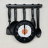 Kitchen Decorative Frying Pan Wall Mounted Clock with Fried Egg for Dinning Hall Restaurant Café TPCA54336-P