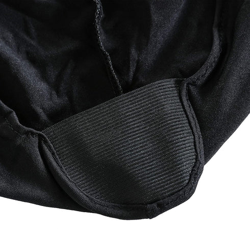 Obstal 4ft Stretch Spandex Table Cover for Standard Folding Tables - Universal Rectangular Fitted Tablecloth Protector for Wedding, Banquet and Party ?Black, 48 Length x 24 Width x 30 Height Inches?