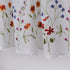 WEMAY KFL027 Sheer Embroidery Pastoral Style Cafe Curtain Kitchen Curtain Floral Window Valance,W60XL18 inch (Wild Flower)