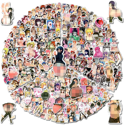 300 PCS Anime Sexy Lady Stickers, Vinyl Waterproof Adults Stickers, Cute Variety Pack for Laptop Computer Skateboard Bicycle Luggage Decal?Anime Stickers Girl-300Pcs?
