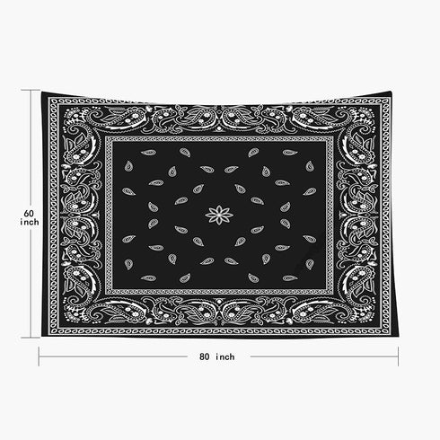 Pamime Tapestry Wall Hanging,Home Decor Tapestry Black Bana Pattern Dorm Room Bedroom Living Room 80X60 Inches?200X150Cm? Bedspread Inhouse,Black White 1