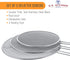 U.S. Kitchen Supply 13", 11.5", 9.5" Stainless Steel Fine Mesh Splatter Screen with Resting Feet Set - Use on Boiling Pots, Frying Pans - Grease Guard