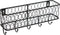 MyGift Wall Mounted Farmhouse Matte Black Chicken Wire Metal Entryway Mail Holder Letter Organizer Storage Basket with 5 Key Hooks