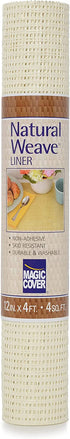 Magic Cover Weave Non-Adhesive Liner for Shelves, Drawers and Counter Tops, 12 inches by 4 feet, Lattice Natural