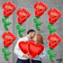 Big Rose Flower Balloon, 37 Inch - Pack of 6 | Valentines Day Balloons for Valentines Day Decor | Rose Balloons, Romantic Decorations Special Night | Flower Shape Balloon, Valentines Day Decoration
