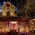 WATERGLIDE 98.5FT 300 LED Christmas Decorative String Lights, 8 Lighting Modes Waterproof Green Wire LED Fairy Light for Indoor Outdoor Christmas Party Garden Wedding Home Decoration (Warm White)