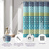 Lush Decor Bohemian Striped Shower Curtain Colorful Bold Design, 72" x 72", Blue and Green