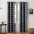 Sun Zero Barnett Trellis Blackout Grommet Curtain Panel, 40 in x 63, Navy Blue