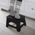 Simplify Black, Sturdy and Safe, Carrying Handle, Easy to Open, for Kitchen, Bathroom, Bedroom, or Adults 9" Anti-Skid Folding Step Stool, Lightweight