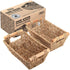 Small Wicker Baskets - Hand-Woven Seagrass Storage Baskets - Beautiful Toilet Paper Holder Basket for Bathroom - 12" x 7.2" x 4.4", 2-Pack