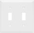 Power Gear Double Oversized Wall Plate Cover, 2 Gang, Unbreakable Faceplate, x 4.9€?, Screws Included, White, 44756 Toggle Switch Wallplate, 1 Pack