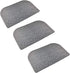 Smabee Indoor Doormat Front Door Mat 17"x28", Keeps Your Floors Clean, Half Round Entrance Mat for Outdoors Toilet Patio Kitchen Bedroom (Gray 3Pcs)