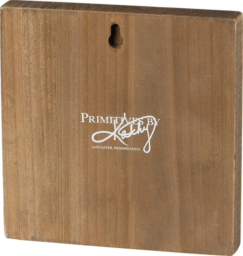 Primitives by Kathy Wood Home D©cor Sign, 6" x 6" x 1", Bunny