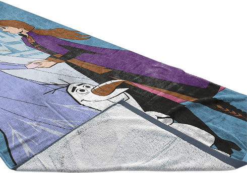 Disney Frozen 2 Queen of the Castle Kids Bath/Pool/Beach Towel - Featuring Elsa, Anna, & Olaf - Super Soft & Absorbent Fade Resistant Cotton Towel, Measures 28 inch x 58 inch (Official Disney Product)