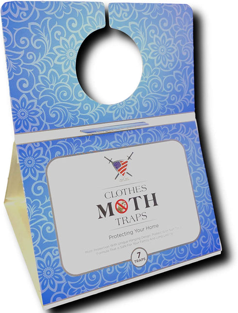 Moth Traps Closet Clothing - (7 Pack) Moths Clothes Trap with Unique Hanging Design, Pheromone Attractant Catches Male Moths Naturally without Toxic Repellant is Family Safe with Long Lasting Effects.