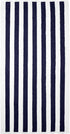 Amazon Basics Cabana Stripe Beach Towel - Pack of 2, Navy Blue