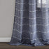 Lush Decor Navy Farmhouse Textured Grommet Sheer Window Curtain Set (84" x 38")