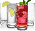JoyJolt Stella Crystal Highball Glasses Barware Collins Tumbler for Water, Juice, Beer, and Cocktail (Set of 4)-14.2-Ounces