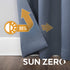 Sun Zero Soho 2-pack Blackout Energy Efficient Grommet Curtain Panel Pair, 54" x 84", Denim Blue