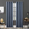 Sun Zero Soho 2-pack Blackout Energy Efficient Grommet Curtain Panel Pair, 54" x 84", Denim Blue